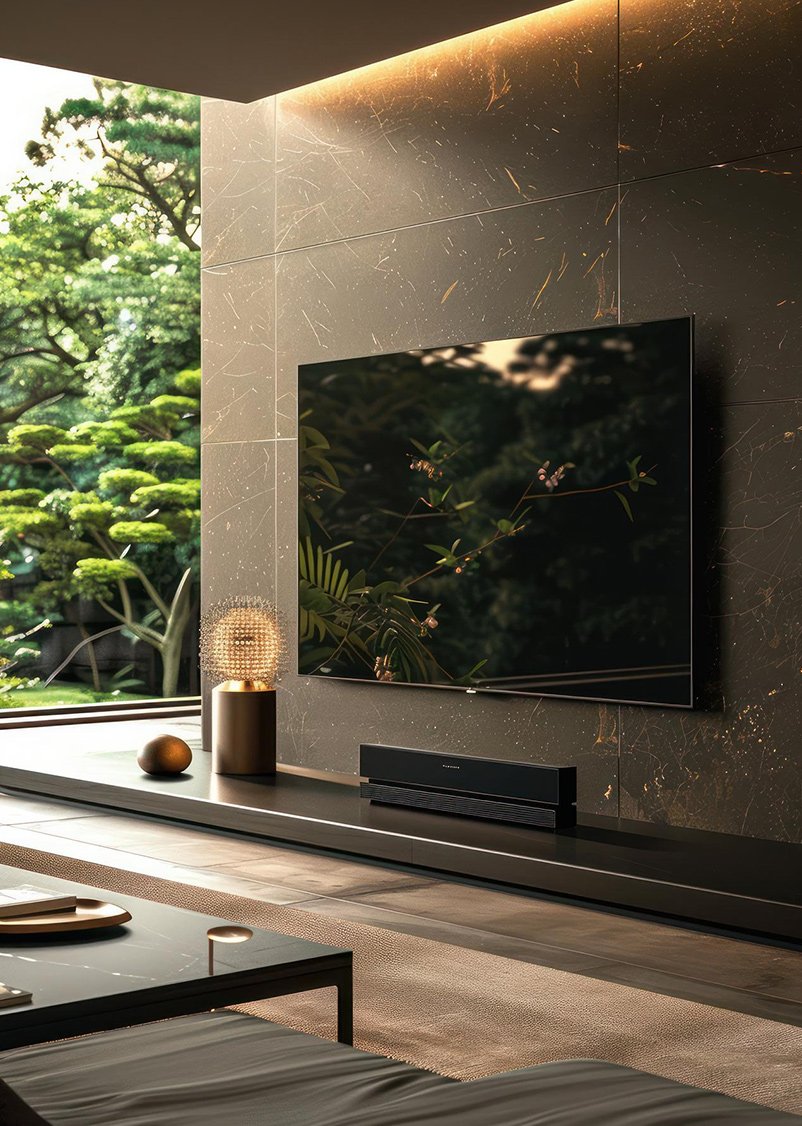 TV wallmount setup and device installation